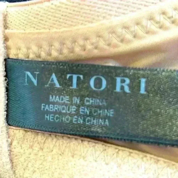 Natori Bra Size 40D Dark Tan Lace Trim Adjustable Straps - Picture 2 of 8